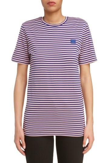 Women's Acne Studios Napa Face Stripe Tee - Coral