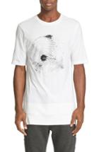 Men's Helmut Lang Disco Ball Graphic Sliced Hem T-shirt