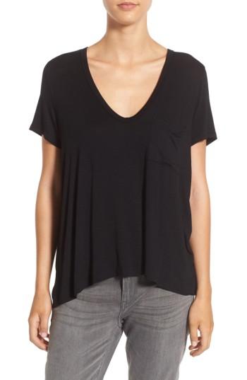 Women's Lush Deep-v Neck Tee - Black
