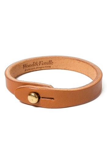Men's Wood & Faulk Wristwrap Leather Bracelet