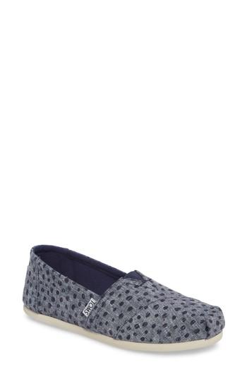 Women's Toms Alpargata Chambray Slip-on .5 B - Blue