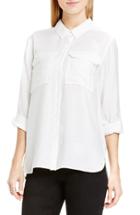 Women's Two By Vince Camuto Hammered Satin Utility Shirt - White