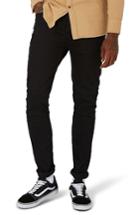 Men's Topman Overdyed Stretch Skinny Jeans X 30 - Black