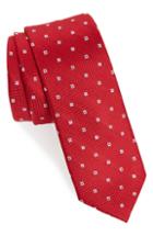 Men's 1901 Mawbly Mini Skinny Silk Tie, Size - Red