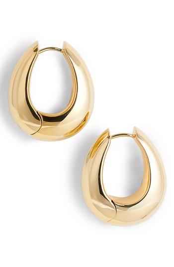 Women's Tom Wood Large Ice Vermeil Hoop Earrings