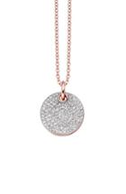 Women's Monica Vinader 'ava' Diamond Disc Pendant