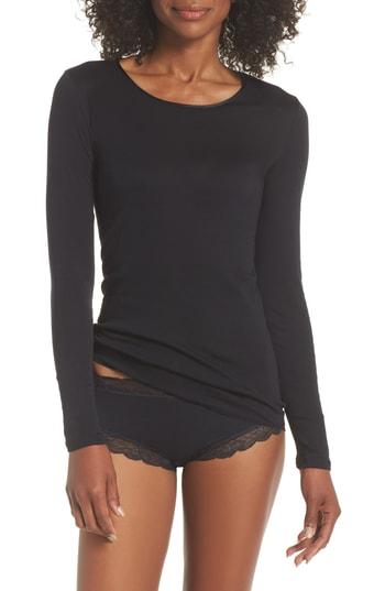 Women's Hanro Seamless Tee - Black