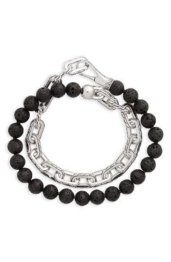 Men's John Hardy Classic Chain Double Wrap Bracelet