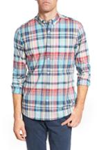 Men's Nordstrom Men's Shop Slim Fit Washed Plaid Sport Shirt