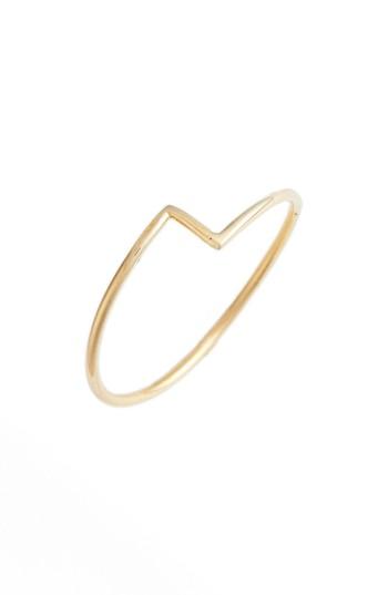 Women's Bony Levy Thin Zigzag Stacking Ring (nordstrom Exclusive)