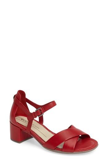 Women's Ecco Shape Block Heel Sandal -7.5us / 38eu - Red