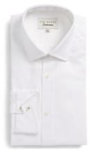 Men's Ted Baker London Catria Trim Fit Geometric Dress Shirt .5 32/33 - White