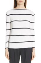 Women's Max Mara Comma Stripe Sweater, Size - Ivory