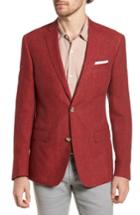 Men's Nordstrom Men's Shop Trim Fit Linen Blazer R - Red