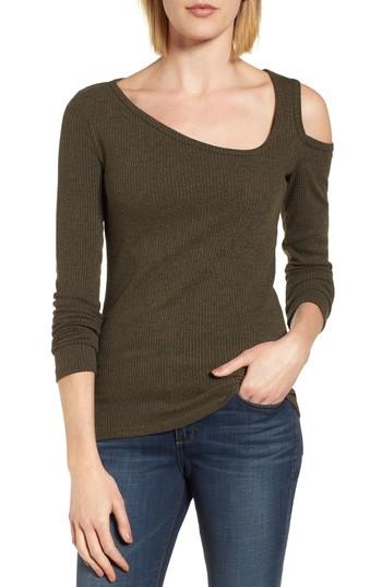 Women's Lucky Brand Cold Shoulder Top - Green