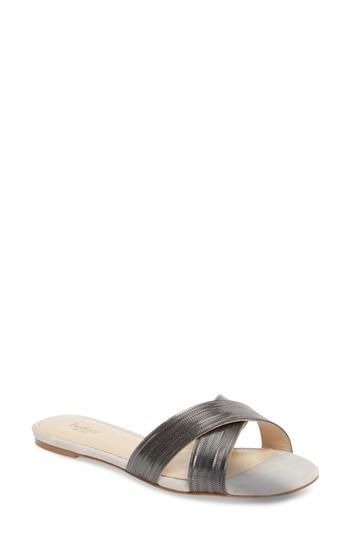Women's Botkier Millie Cross Strap Slide Sandal M - Metallic
