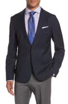 Men's Boss Nold 8 Trim Fit Windowpane Wool Sport Coat R - Blue