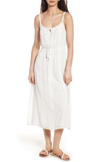 Women's Lush Ladder Trim Midi Dress - Ivory