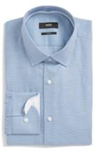 Men's Boss Ismo Slim Fit Print Dress Shirt - Blue