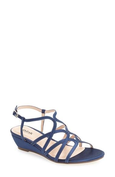 Women's Pink Paradox London 'opulent' Wedge Sandal M - Blue