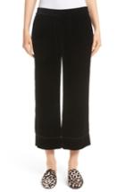 Women's Joie Kaitrine Wide Leg Velvet Crop Pants - Black