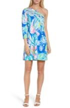 Women's Lilly Pulitzer Petra One-shoulder Shift Dress, Size - Blue