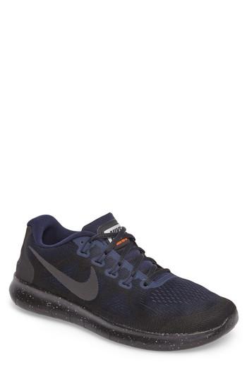 Men's Nike Free Rn 2017 Shield Water-repellent Training Shoe .5 M - Black