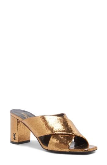 Women's Saint Laurent Loulou Sandal .5us / 36.5eu - Metallic