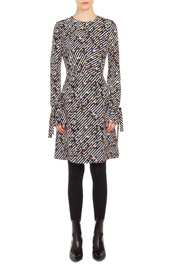 Women's Akris Punto Crossroad Print Silk Dress
