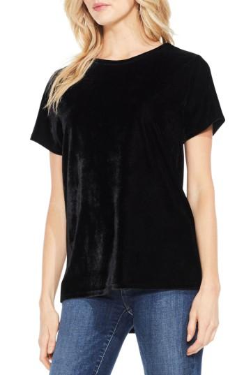 Women's Two By Vince Camuto Velvet Top, Size - Black