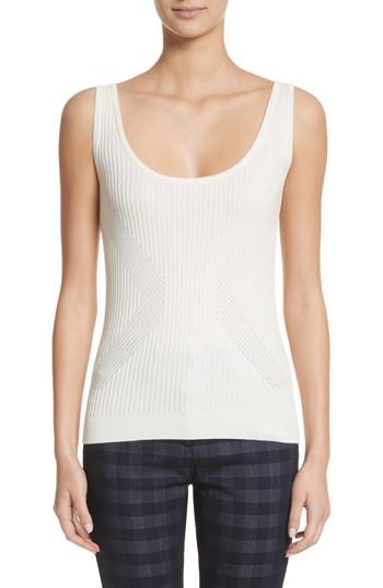 Women's St. John Collection Rib Knit Shell - Ivory