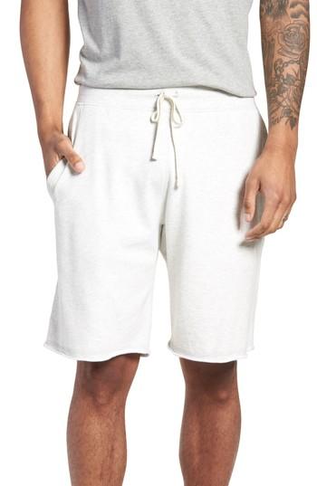 Men's Reigning Champ Raw Edge Drawstring Shorts - White