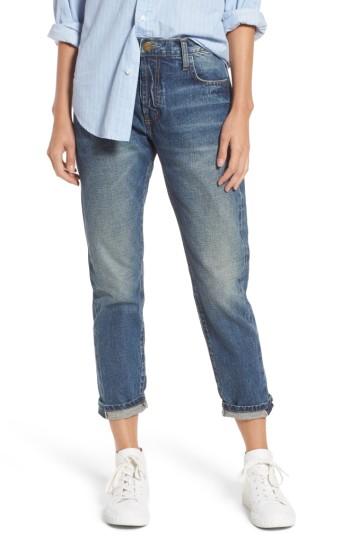 Women's Current/elliott The Selvedge High Waist Crop Jeans - Blue