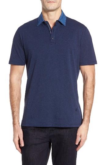 Men's Stone Rose Floral Collar Jersey Polo