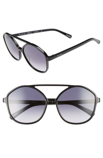 Women's Raen Torrey 58mm Aviator Sunglasses - Black