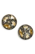 Women's Freida Rothman Rose Dor Small Disc Earrings