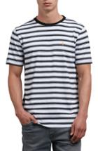 Men's Volcom Briggs Stripe Crewneck T-shirt - White