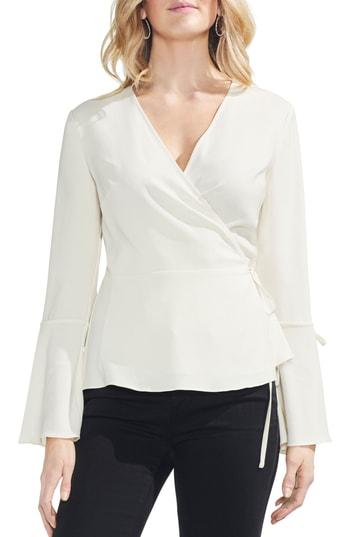 Women's Vince Camuto Crepe Wrap Blouse - White