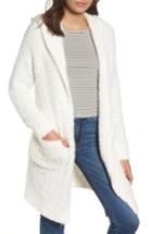 Women's Bp. Plush Hooded Cardigan, Size - Ivory