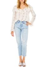 Women's Astr The Label Channing Ruffle Blouse - Ivory