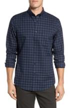 Men's Nordstrom Men's Shop Regular Fit Non-iron Plaid Sport Shirt - Blue