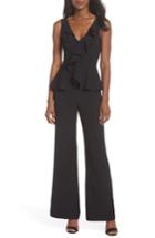 Women's Eliza J Sleeveless Peplum Jumpsuit - Black