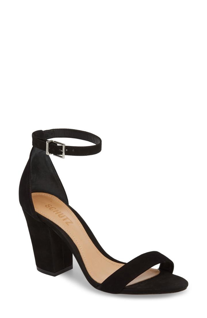 Women's Schutz Jenny Lee Sandal .5 M - Black