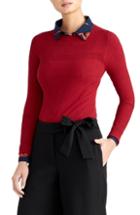 Women's Rachel Roy Collection Mixed Stitch Sweater - Red