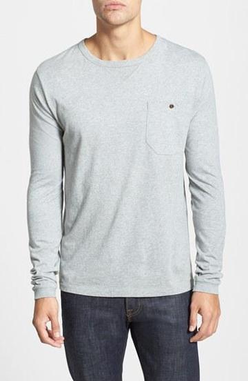 French Connection Slim Fit Long Sleeve T-shirt Grey Melange