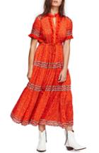 Women's Free People Rare Feeling Pleated Maxi Dress - Red