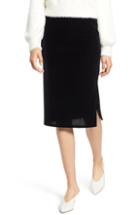 Women's Halogen Velvet Pencil Skirt - Red