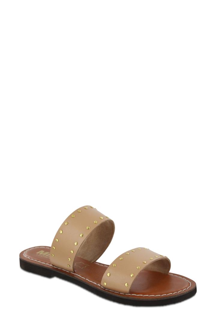 Women's Mia Sharon Studded Slide Sandal .5 M - Brown
