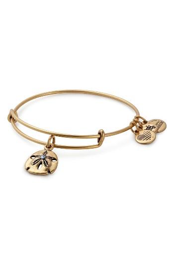 Women's Alex And Ani Sand Dollar Adjustable Wire Bangle