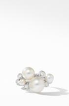 Women's David Yurman Pearl Cluster Ring With Diamonds